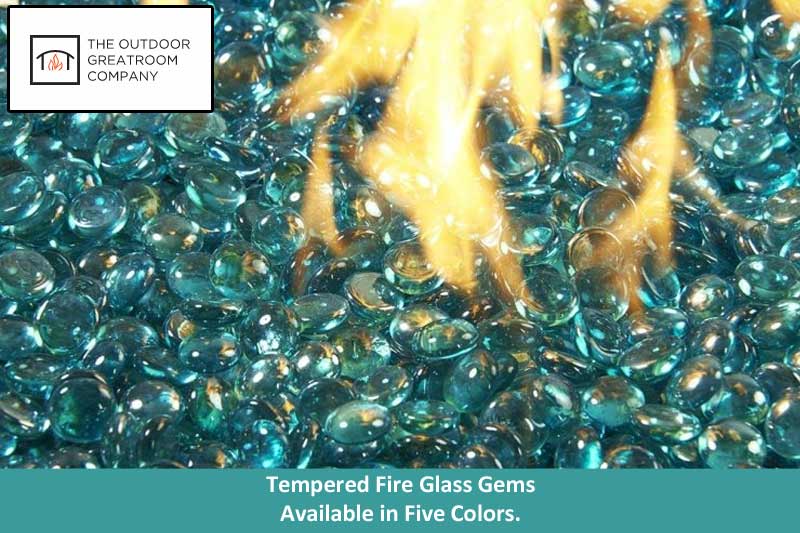 Aqua Marine Fire Glass Gems